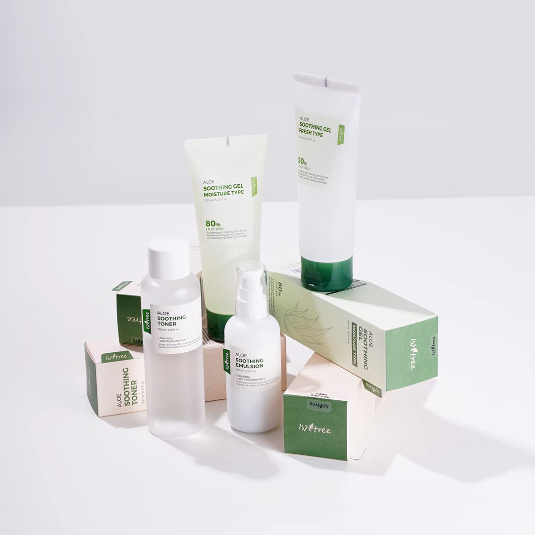 IsNtree Aloe Soothing Gel, Moisture 150ml, 5.07 fl.oz | Aloe vera 80% | Comforts sensitive skin | Refreshes & Hydrates the skin