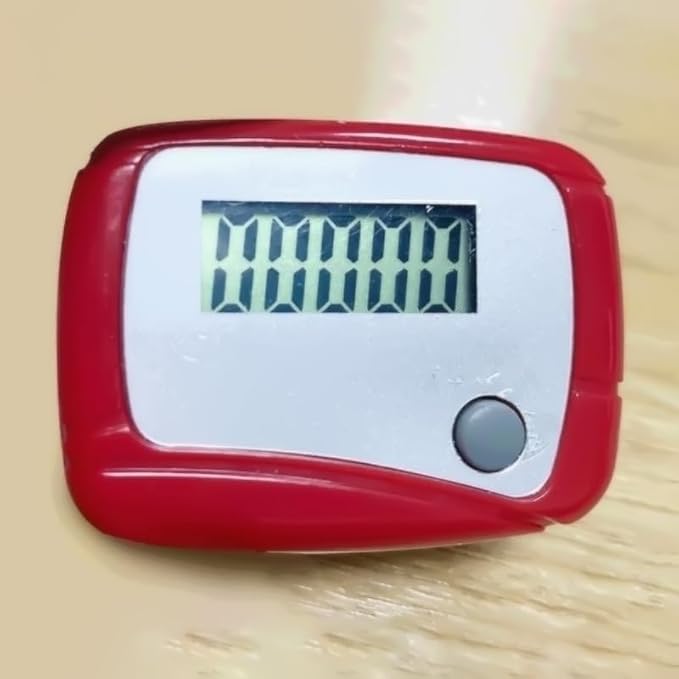 3Pcs Portable Counter Mini Digital LCD Pedometer Sports Walking Running Step Counter Meter Walking Distance Miles,Exercise Time, Calorie Counter, Daily Target Monitor,Electronics and Gadgets,Red
