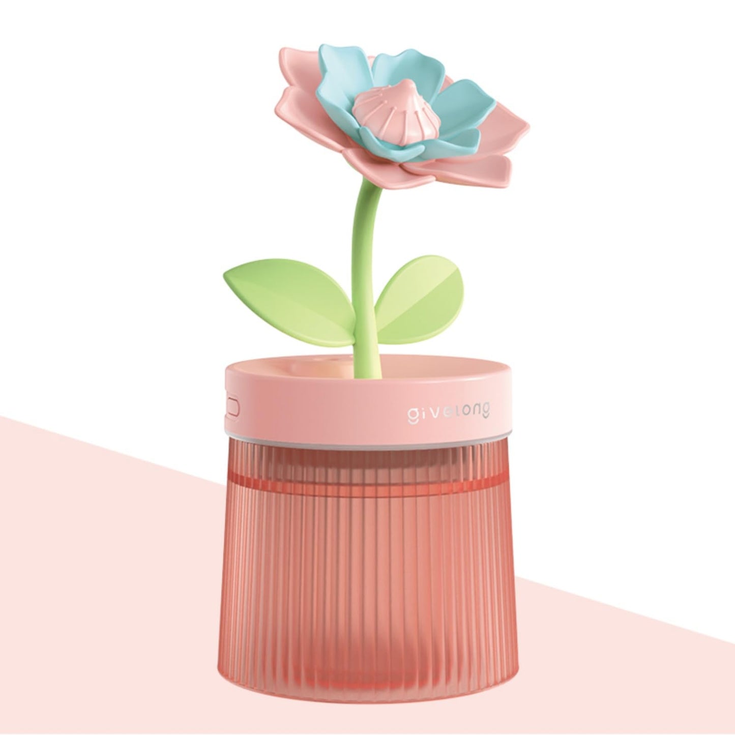 ShunChengFa Cute Mini Humidifier 320mL Cool Mist Humidifie mute with 2 Mist Modes,for Home/Nursery/Office,Portable Mini Air Moisturizer,rechargeable mini humidifier(Gardenia pink)