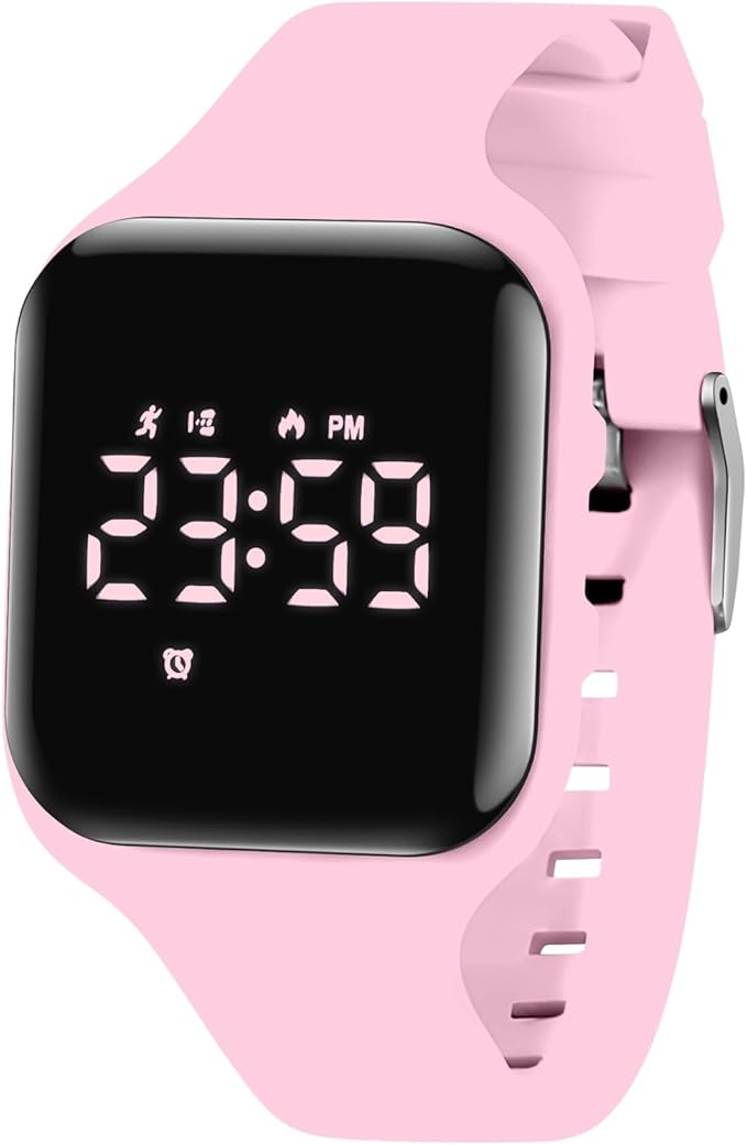 Kids Watches for Girls Boys Digital Sport Watch with Step Counter Pedometer Vibration Alarm Clock, No App Waterproof Fitness Tracker Kids Watch Boys Girls Teens Students Ages 5-16