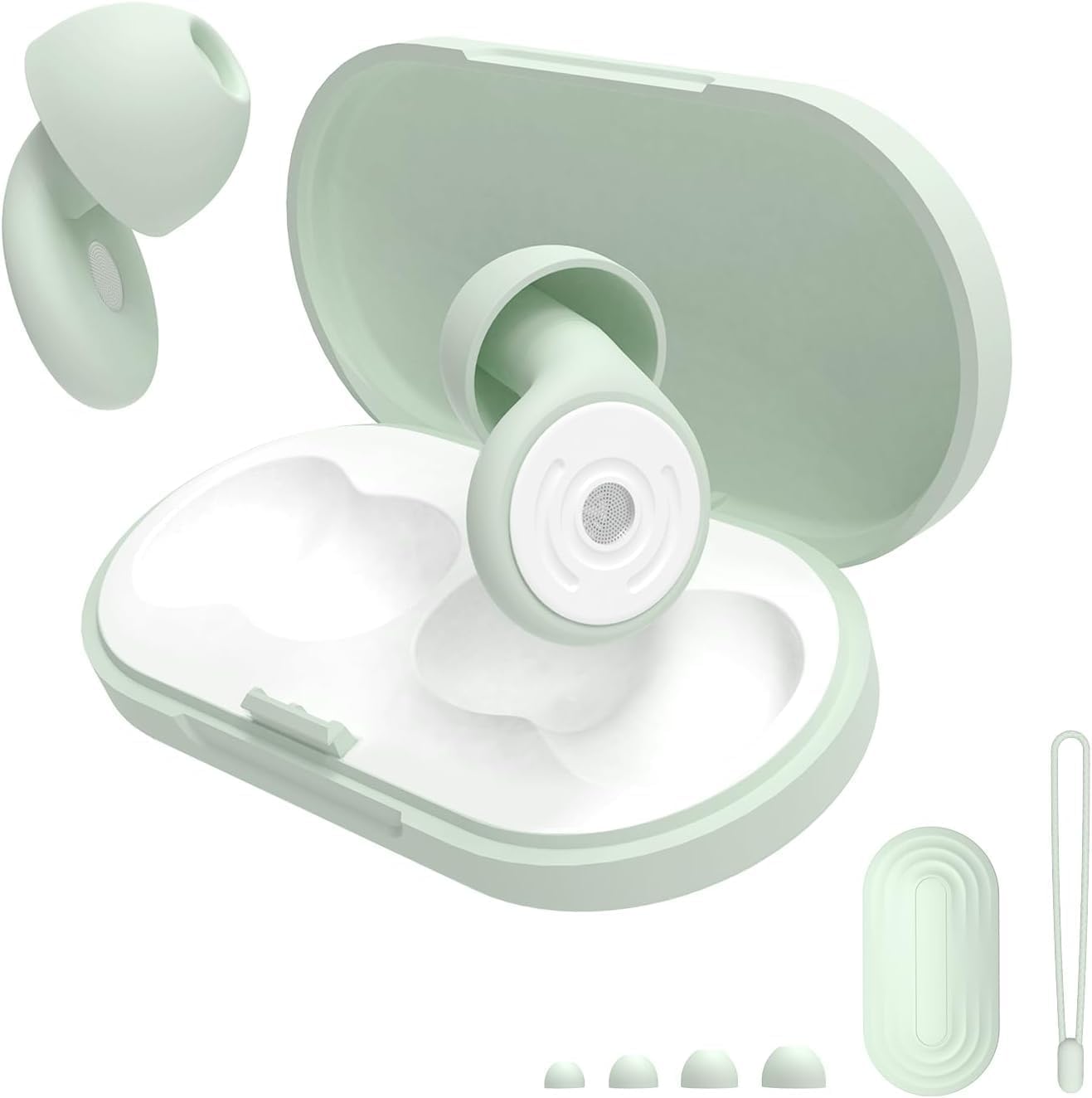 Ear Plugs for Sleeping Noise Cancelling -30dB, Reusable Silicone Earplugs for Noise Reduction, Hearing Protection Ear Plugs with 8 Eartips and Carrying Case