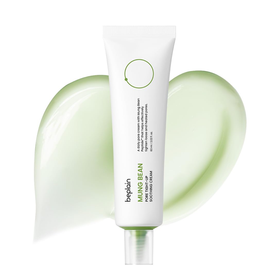 beplain Mung Bean Peptide Pore Soothing Cream (2.02fl.oz/60ml) | Fragrance-Free | Facial Cream for Pore Soothing, Pore Hydrating | Suitable for Sensitive Skin | Korean Skincare