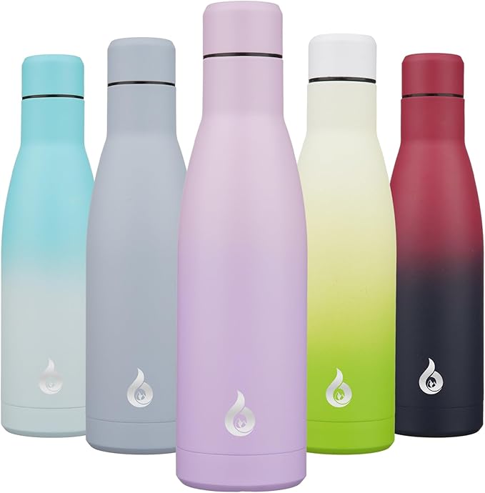 BJPKPK Insulated Water Bottle 17oz Stainless Steel Water Bottles Dishwasher Safe Reusable Metal Thermal Cold and Hot,Dreamy Purple