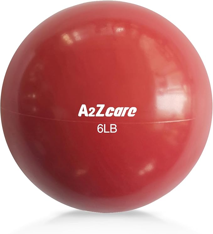 A2ZCARE Toning Ball - Weighted Toning Exercise Ball - Soft Weighted Medicine Ball for Pilates, Yoga, Physical Therapy and Fitness