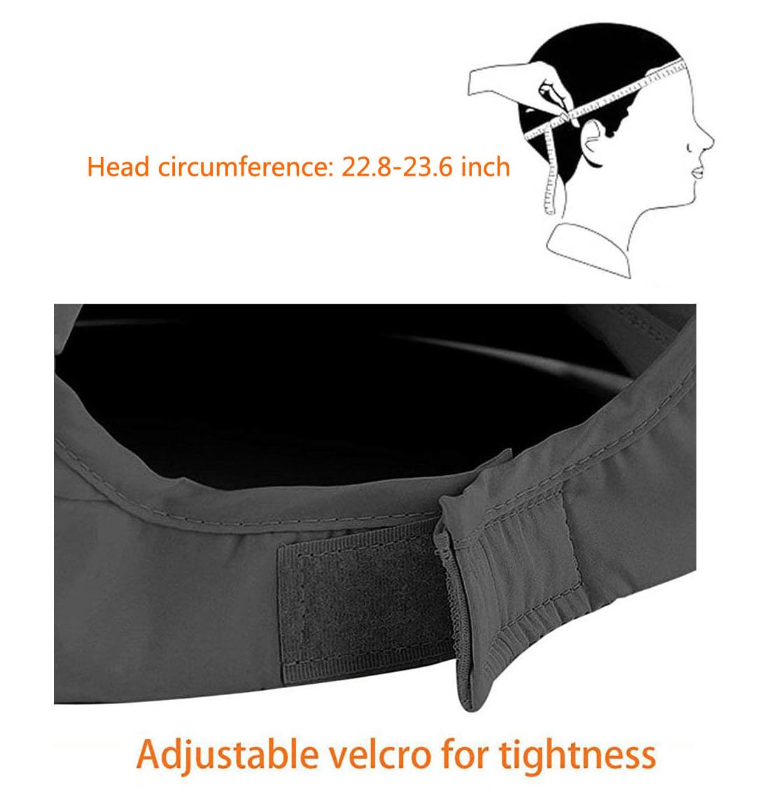 HINDAWI Sun Hat Sun Hats for Women Wide Brim UV Protection Summer Beach Packable Visor Black