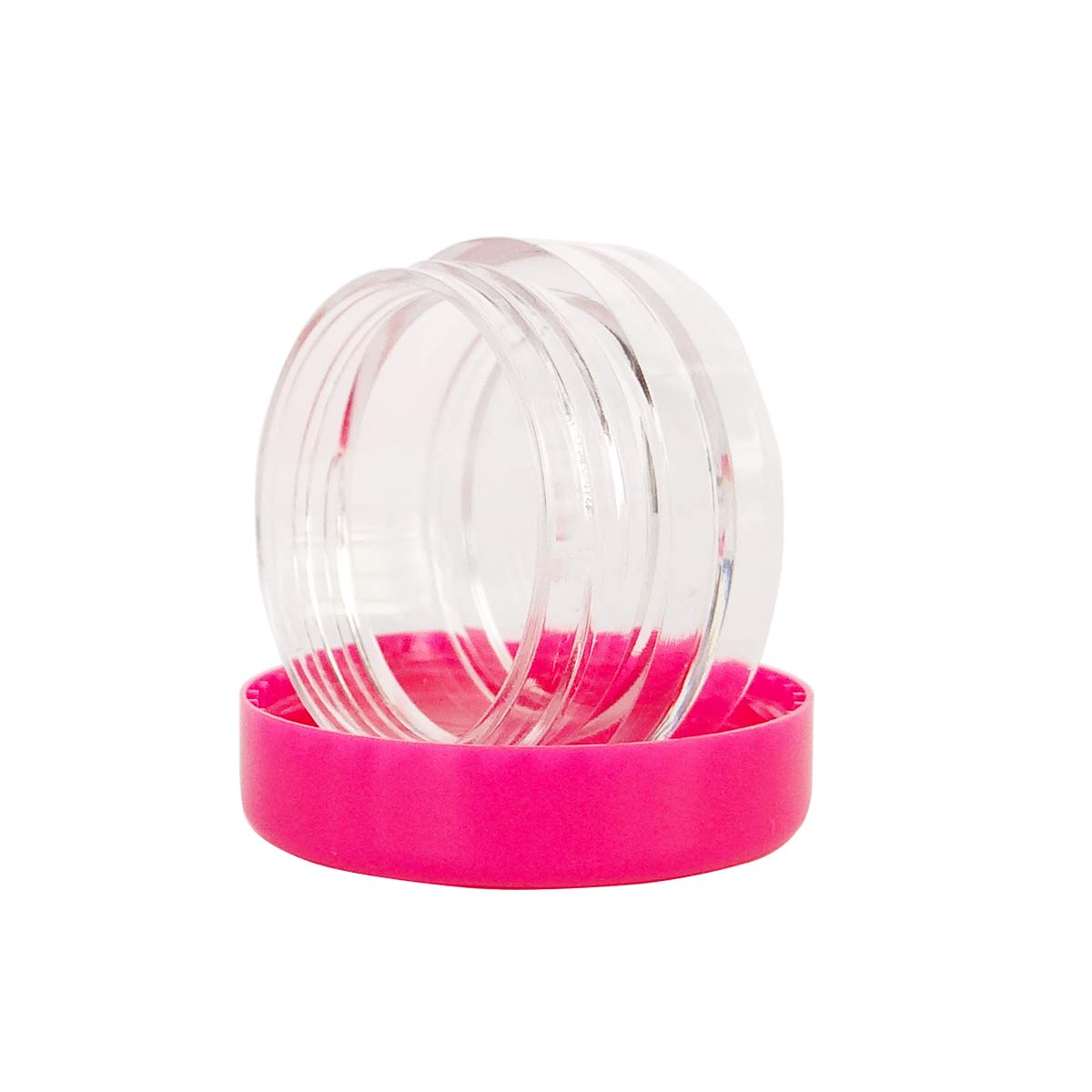 Wopanxye 50pcs 3 Gram Sample Containers with Lids, 3ml Mini Makeup Jars, 3g Empty Plastic Travel Cosmetic Pot Bottle for Eye-shadow, Powder, Salves, Beads, Mascara, Toner, Essence, Lip Scrubs Balms