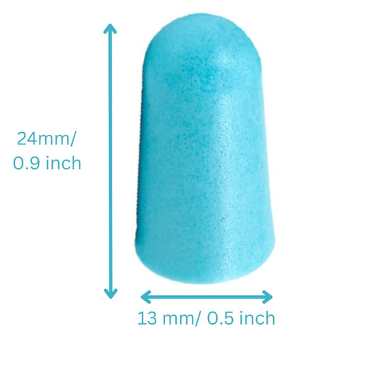 Quality Foam Earplugs - 200 Pairs Bulk Pack - Ideal Ear Plugs for Sleeping, Noise Cancelling, Snoring, Travel, Shooting, Study, Work, Construction, and Safety Hearing Protection - 32 dB NRR - Blue