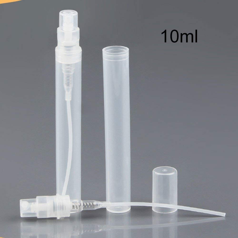 Linwnil 10ml 0.34 oz Frosted Plastic Tube Empty Refillable Perfume Bottles Spray for Travel and Gift,Mini Portable pen (10)