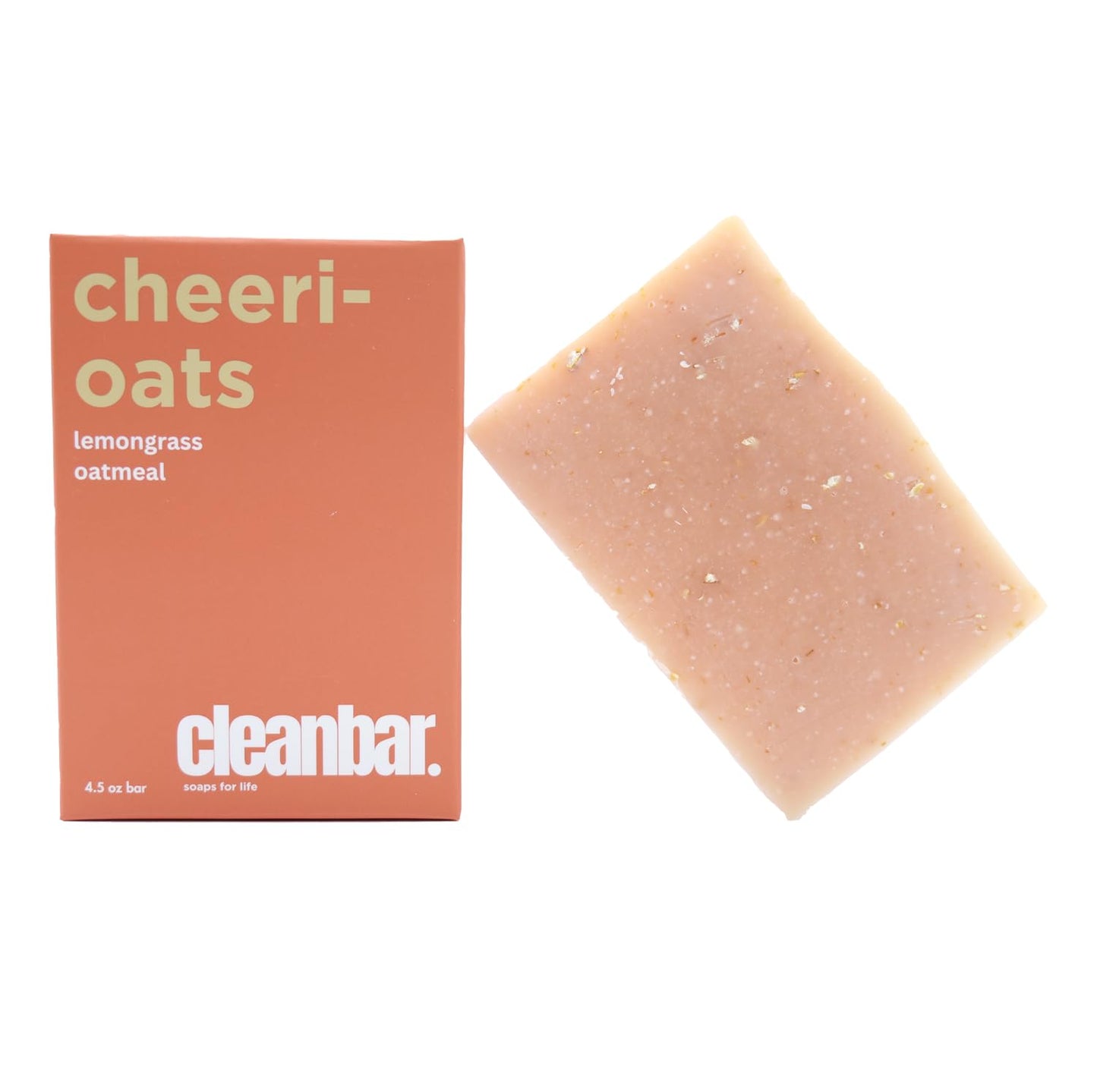Cleanbar All-Natural Bar Soap -Cheeri-Oats - Lemongrass, Lavender, Rosemary, and Oatmeal Exfoliating Bar Soap
