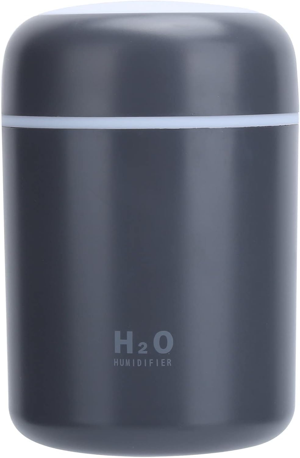 H2O – Ultrasonic Cool Mist Humidifier 3 Color (Black, White, Pink), Quiet Operation, USB Powered, Portable for Home, Office, Travel, Night Light Function, Compact Design, Improves Air Quality (Black)