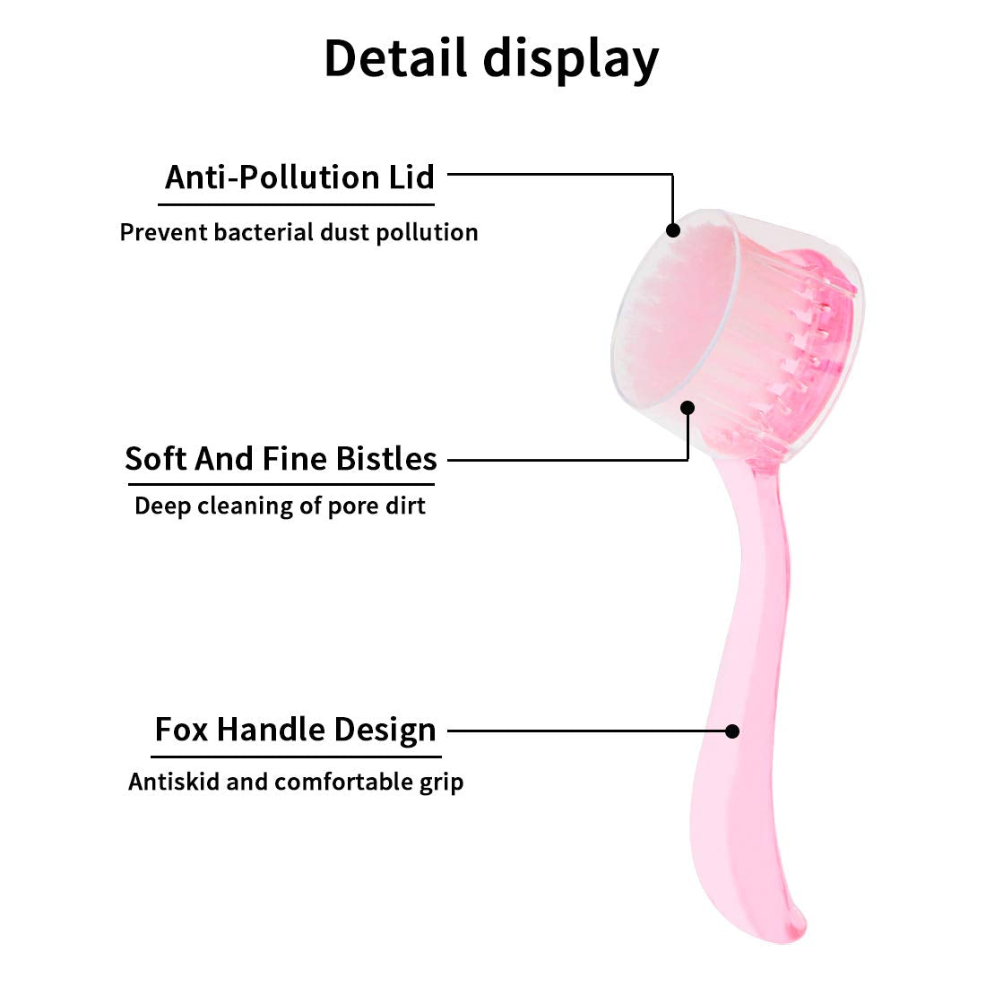 4 Colors Facial Cleansing Brush, Beomeen Face Scrubber Exfoliating Brush Face Wash Scrub Exfoliator for Skin Care, Makeup Removal (Blue, Pink, Purple, Clear)