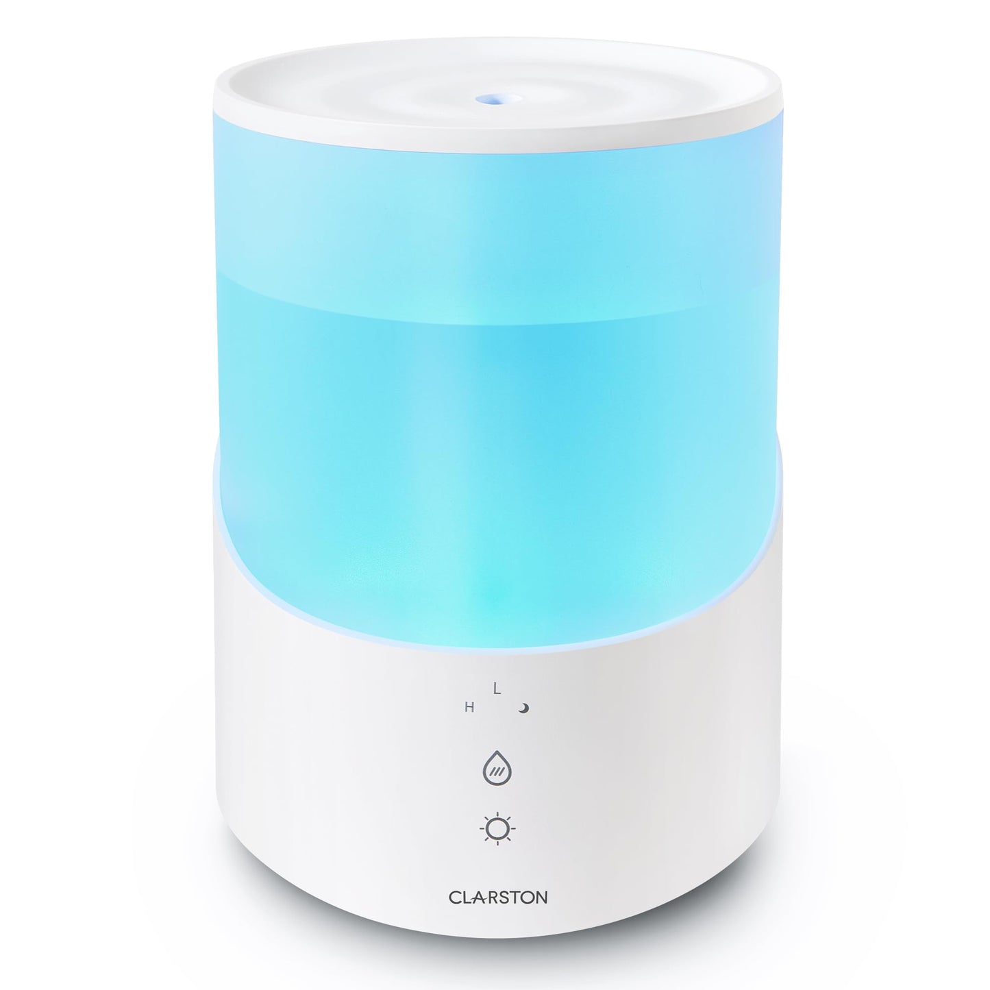 CLARSTON Humidifier for Bedroom, 2.5L Cool Mist Humidifier with Essential Oils Diffuser and Nightlight, Top Fill Humidifiers for Home, Auto Shut-off
