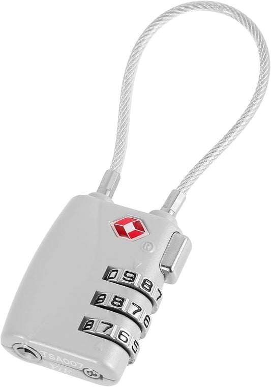 1Pcs Luggage Locks 3 Digit Travel Combination Locks Portable Small Combination Padlocks Zinc Alloy Suitcase Locks for Travel Bag Suitcase Lockers Backpack,Silver