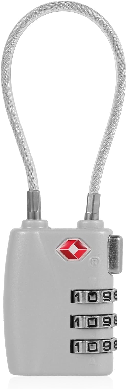 1Pcs Luggage Locks 3 Digit Travel Combination Locks Portable Small Combination Padlocks Zinc Alloy Suitcase Locks for Travel Bag Suitcase Lockers Backpack,Silver