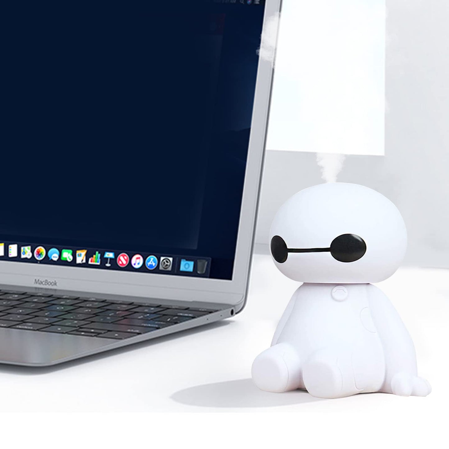 INVODA Humidifiers Portable Small Cool Mist Humidifiers Mini USB Personal Desktop for Travel, Car, Office Room, Bedroom (White)