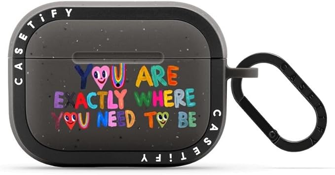 CASETiFY Bounce Airpods Pro (1st/2nd Gen) Case with Ring - You are Exactly - Matte Charcoal