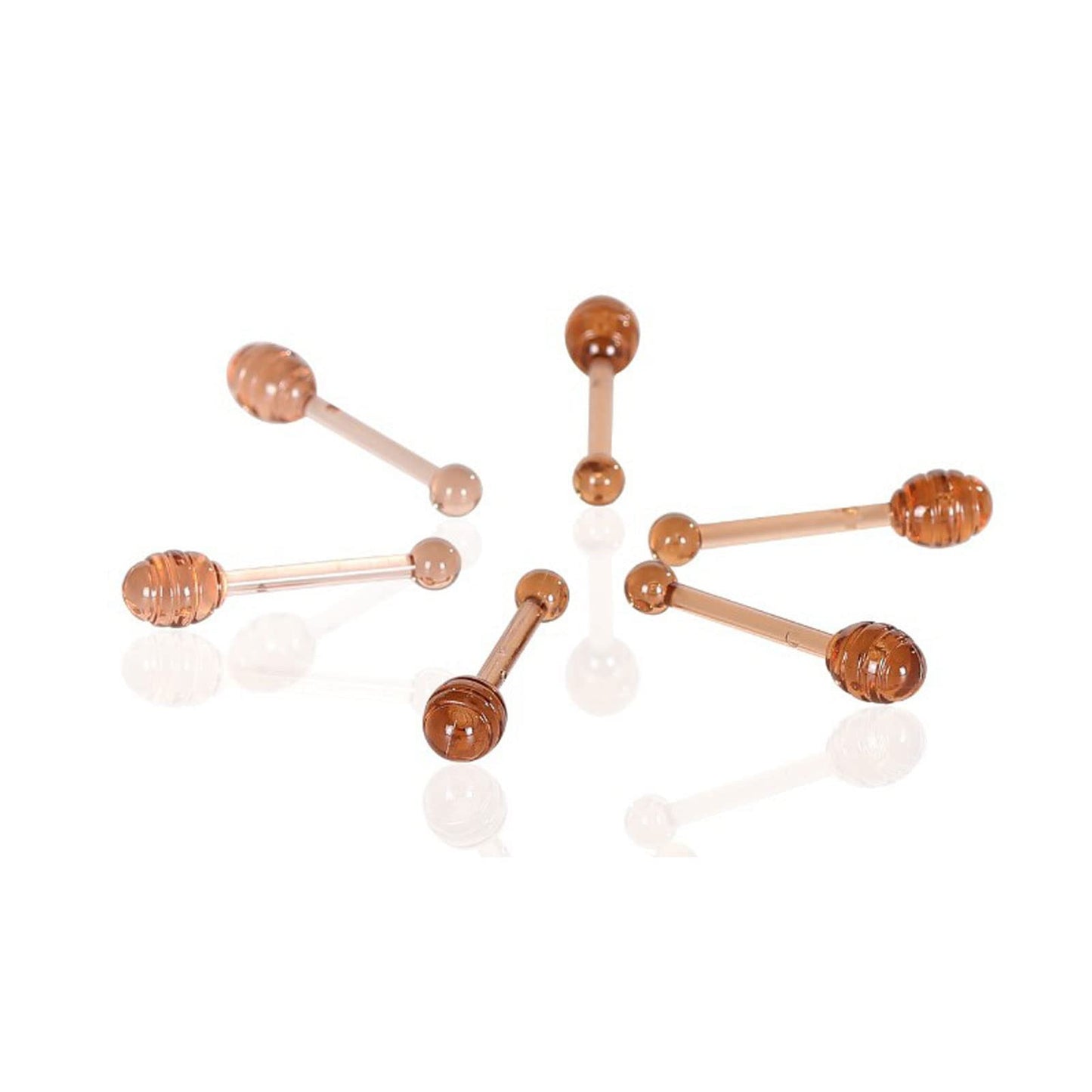 Lip Applicators Stick Lip Balm Applicator with Small White Box Plastics Lip Brush Stick Lip Mask Applicator Lip Balm Honey Jar (30)