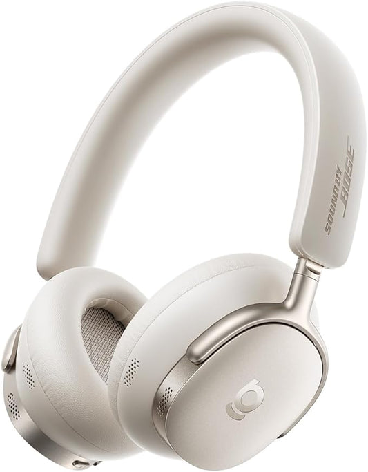 Baseus Inspire XH1 Adaptive Active Noise Cancelling Headphones, Sound by Bose, Dolby Audio, Premium Real-Time Adaptive ANC, Adaptive Rich Sound, Hi-Res Audio, 100H Playtime - Starlight Off-White