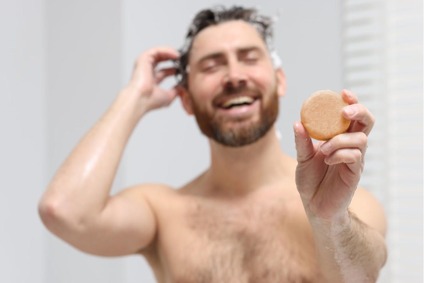 BIORR Shampoo Bar – Color Protection & Deep Moisturizing – Vegan, Plastic-Free, Sulfate-Free Natural Shampoo – With Argan Oil, Pomegranate Extract & Murumuru Butter – For Dry & Color-Treated Hair