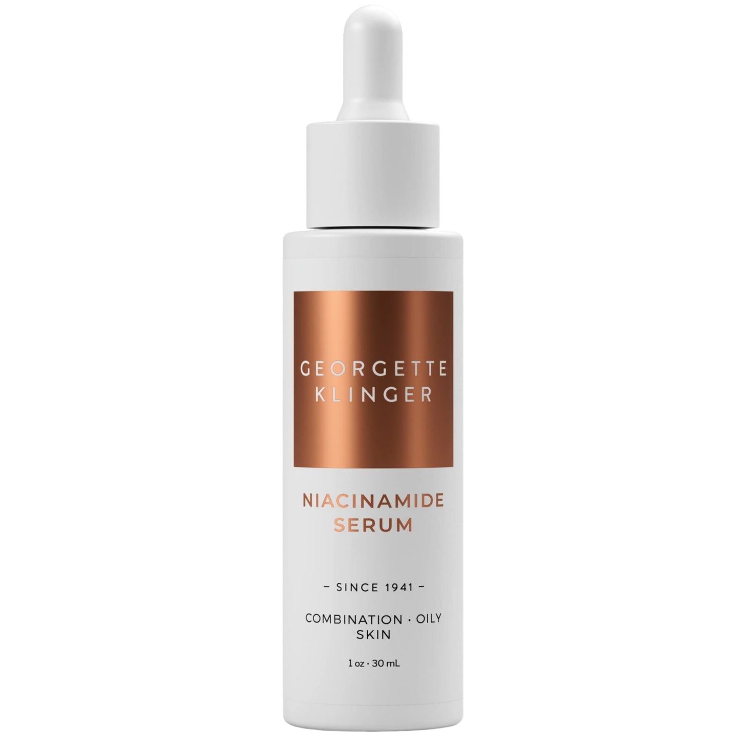 Niacinamide Serum - Minimizes Appearance of Pores, Balances Sebum Without Drying Skin, and Strengthens Moisture Barrier with Salicylic Acid and Hyaluronic Acid For Face - 1 oz by Georgette Klinger