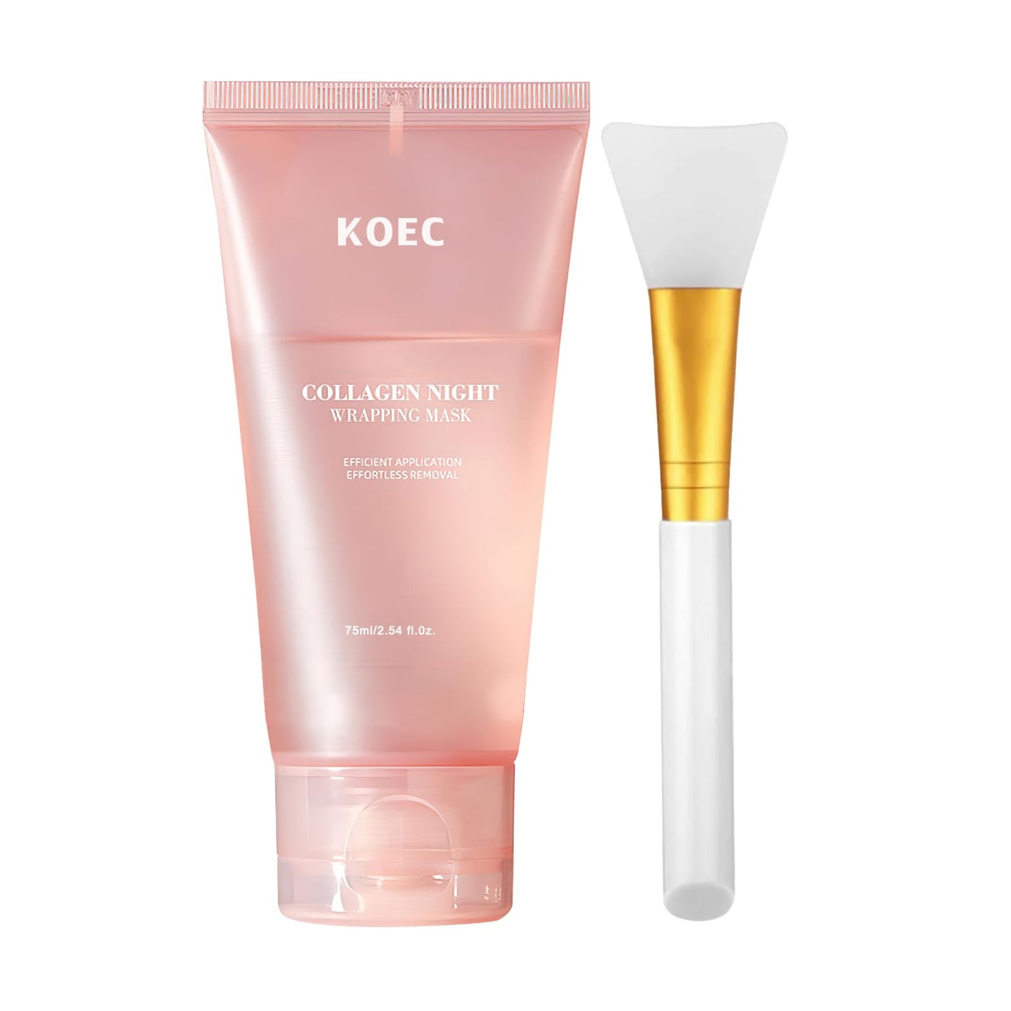 Generic Collagen Night Wrapping Mask, Peel Off Hydrolyzed Collagen Facial Mask, Elasticity & Hydration, Tight Skin, Reduce Sagging & Dullness, 2.54 fl.oz