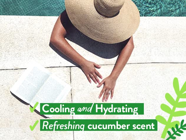 Babo Botanicals After Sun Soothing Mist - Aloe Vera & Cucumber - For Face, Body & Sensitive Skin - Non-Aerosol - No-touch application - EWG Verified - Alcohol-Free - Scented with cucumber extract