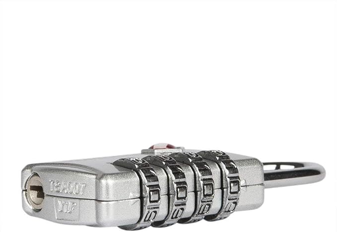 3 Pack TSA Luggage Locks with 4 Digit Combination – Heavy Duty Set Your Own Padlocks for Travel, Baggage, Suitcases & Backpacks - Silver