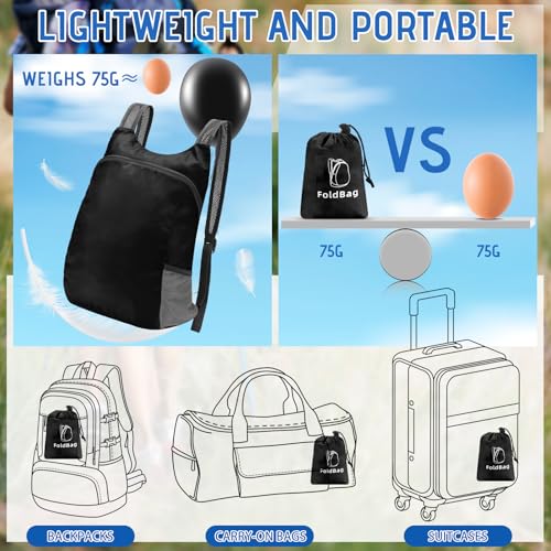 Bulyoou 6 Pack Lightweight Packable Backpack 20L Hiking Daypacks Water Resistant Foldable Backpack for Women Men Travel Camping Cruise Outdoor, 6 Colors