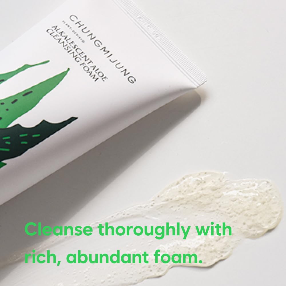 ChungMiJung Alkalescent Aloe Cleansing Foam, Deep Cleansing Foam, Blackhead Remover,Mildly Alkaline, Potassium Cocoate, All Skin Types, Korean Skin Care 6.7 fl.oz / 200ml