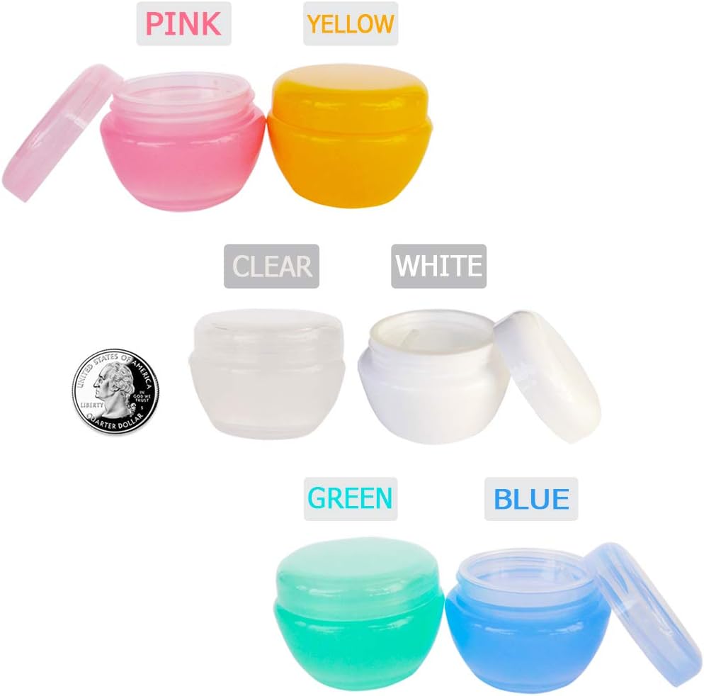 Wopanxye 12pack 20g Refillable Cosmetic Container, 20ml Frosted Small Sample Jars with Inner Liner for Oils Salves Creams Lotions Powder Makeup Eye-shadow Nails Beads Toner, FREE Spatulas & Labels