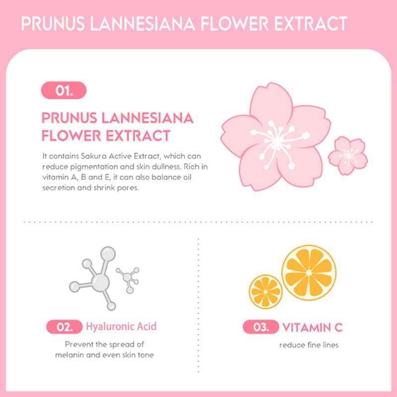 AKARY Sakura Essence Cream Facial Moisturizer, Daily Hydrating Face Cream for All Skin Types, Face and Neck Cream to Smooth Skin (60g)