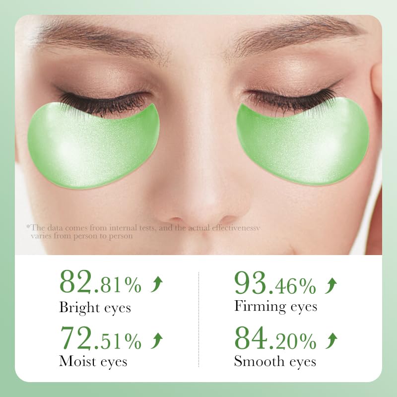 Aloe Vera Eye Mask- 60 PCS Aloe Vera Under Eye Patches-Under Eye Patches for Dark Circles,Eye Puffiness & Dark Circles Treatment,Reduces Wrinkles & Fine Lines,Improves & Firms Eye Skin