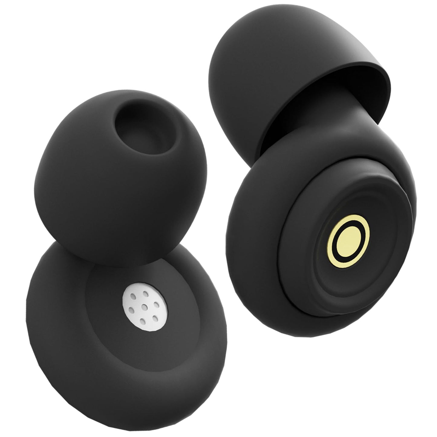 Avoxins Ear Plugs for Sleeping Reusable Earplugs for Concerts Noise Cancelling Soft Silicone Noise Reduction Earbuds for Travel, Focus, Work 33-45dB Hearing Protection with 9 Ear Tips & Case (Black)