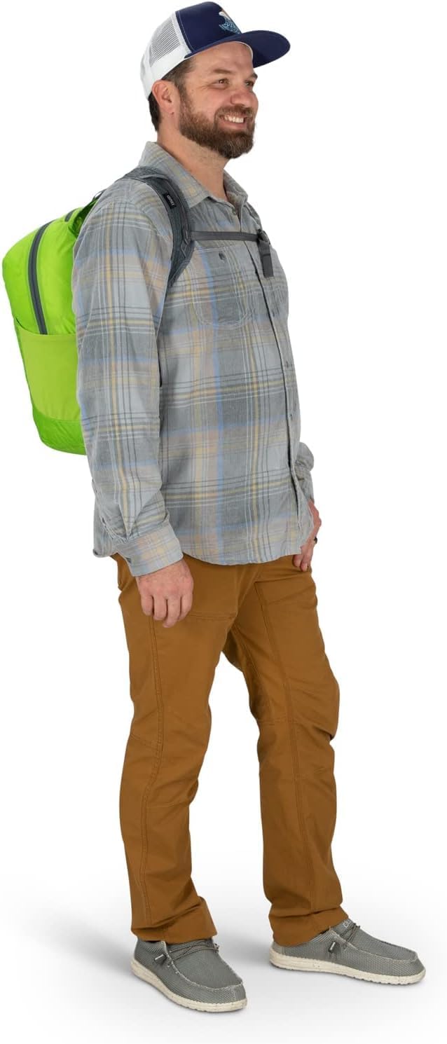 Osprey Ultralight Collapsible Stuff Pack - Lightweight, Packable Travel Backpack — Extra Bag For Travel and Every Day — 18 L Capacity Daypack to Expand Luggage, Black