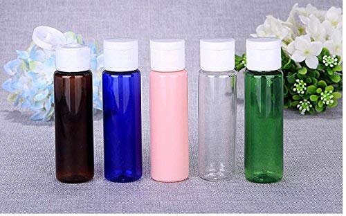 12PCS 30ML / 1oz Empty Plastic Blue Flip Cap Bottle BPA-Free Cobalt Vial Jar Pot Container For Toner Travel Comestic Lotion Makeup Creams Sample Dispensing Shower Gel Water Emollient