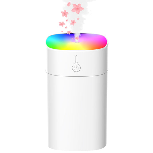 Portable Mini Humidifiers for Bedroom, 400ml Aroma Diffuser for Home Personal Desktop Plant Humidifier Indoor Fragrance Aroma Diffuser with 2 Modes, Night Light and Auto-Off Small Diffuser for Car