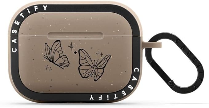 CASETiFY Bounce Airpods Pro (1st/2nd Gen) Case with Ring - Soaring by Inked - Matte Taupe