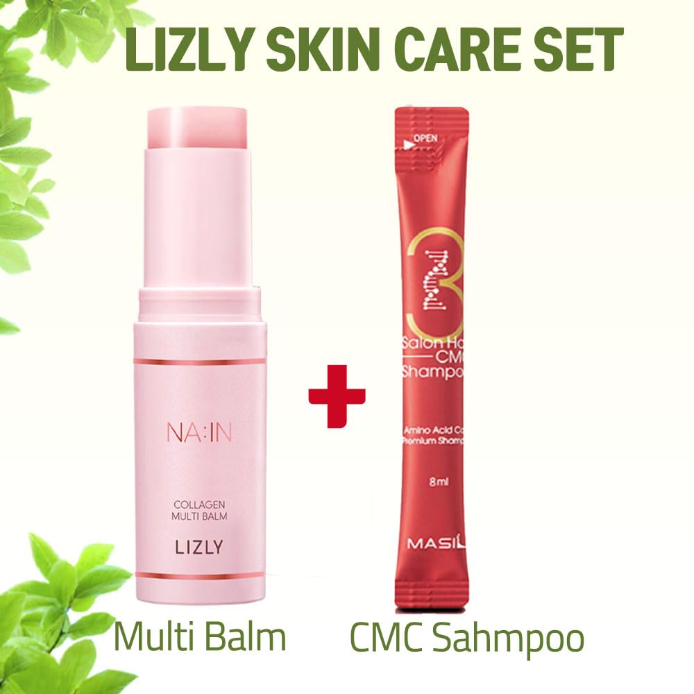 LIZLY [SET] Kpop Idols Multi Balm Stick +CMC 1ea Collagen Wrinkle cream Moisturizer Firming Hydrating Glow Face Eye Lip Neck Hair Korean skin care Wrinkle bounce Décolleté