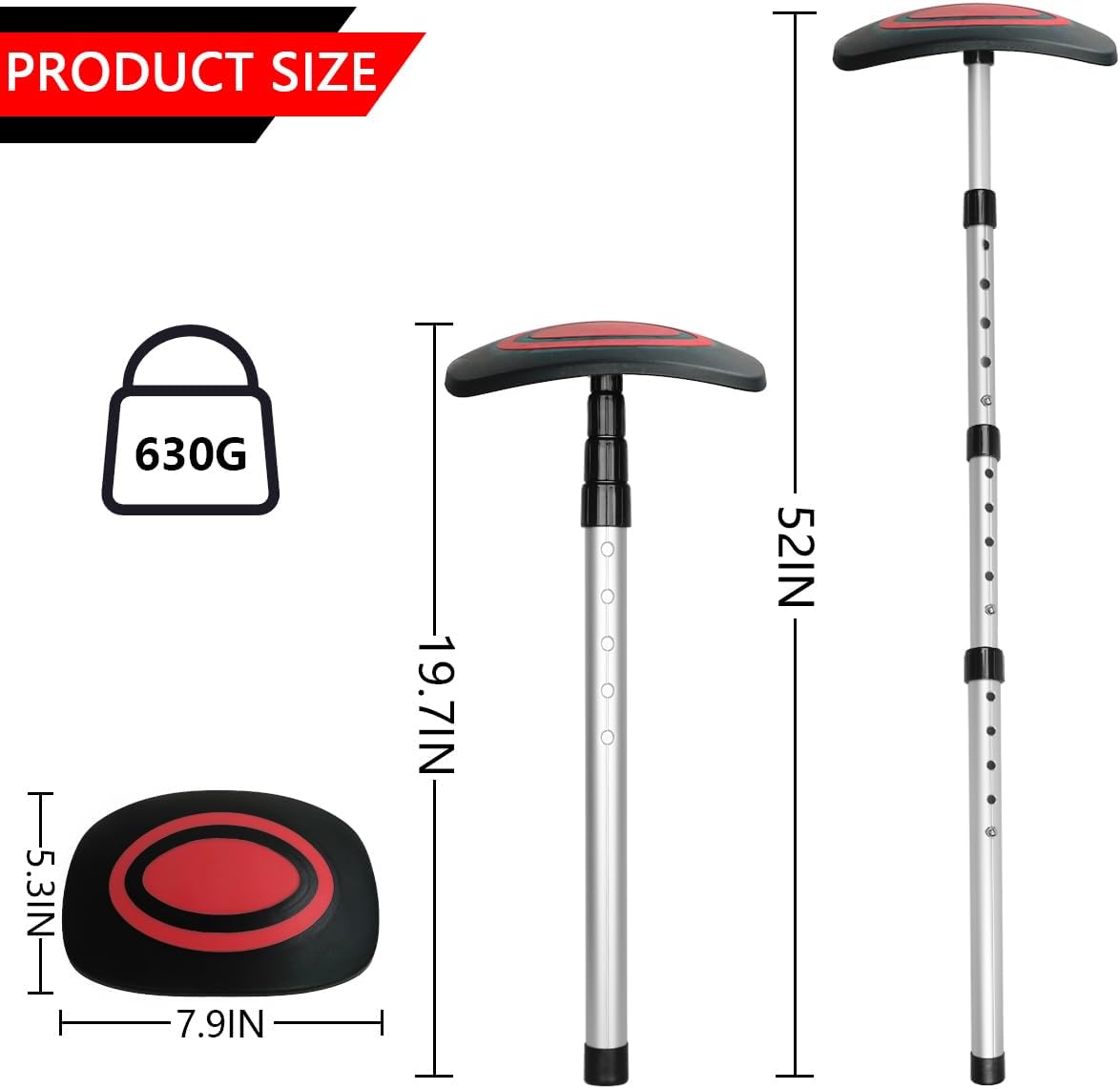 LOVACE Golf Travel Bag Support System, Golf Club Travel Protection Kit (Red)