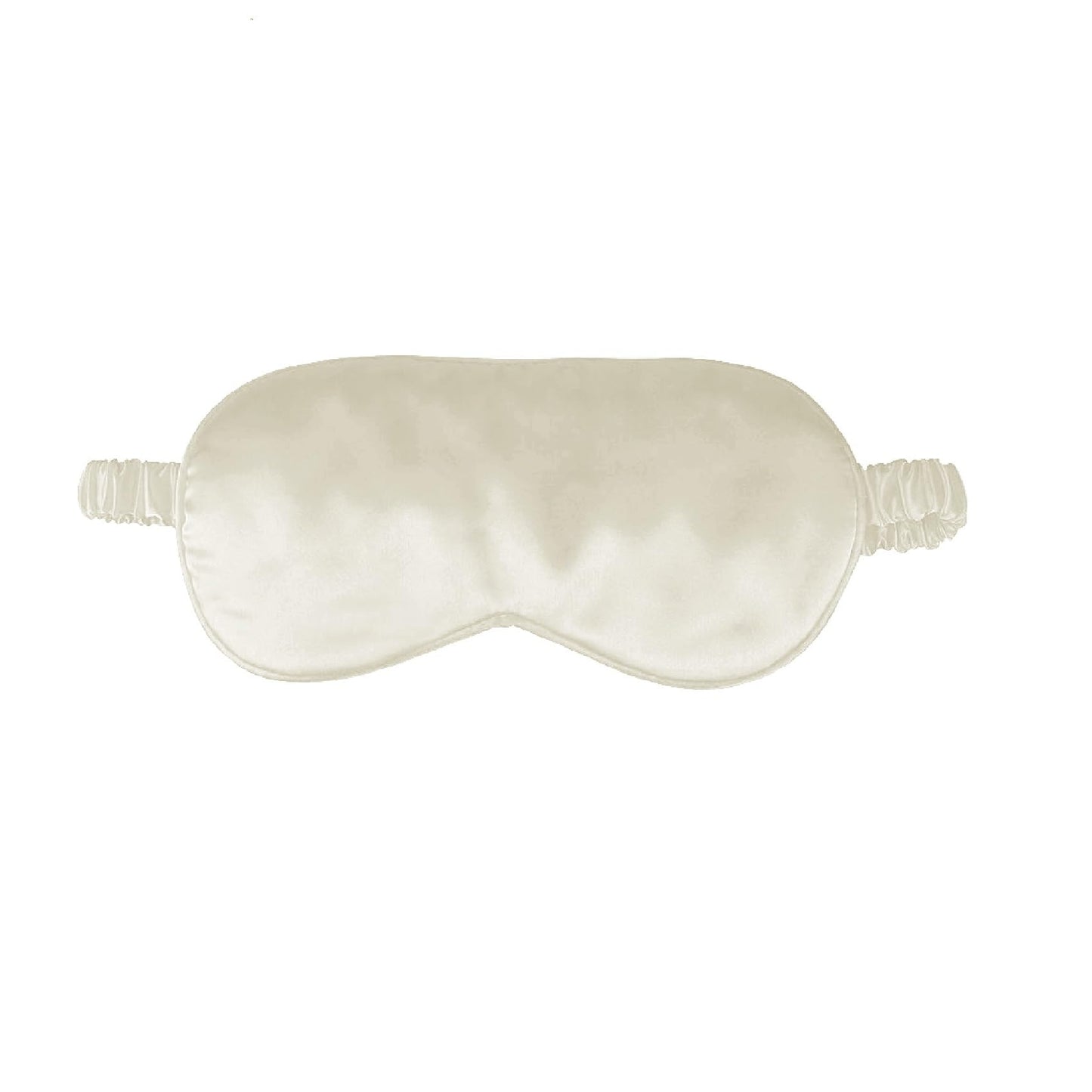 1 Pack Sleep Mask, Silk Eye Mask with Elastic Strap, Blindfold, Soft Silk Sleeping Mask for Girls, Women, Men (White)