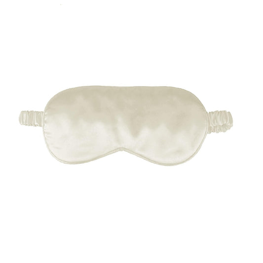 1 Pack Sleep Mask, Silk Eye Mask with Elastic Strap, Blindfold, Soft Silk Sleeping Mask for Girls, Women, Men (White)