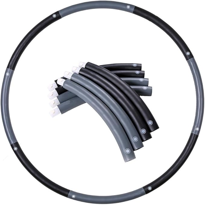 5lb Exercise Hoops for Adults, 40in Adjustable Hoola Hoop, Weighted Sports Hoop, Fitness Hoop for Weight Loss, Abdominal Trainer Fitness Training, Fat Burning, Home Gym Core Workout