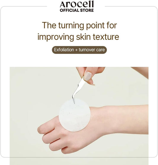 AROCELL Total Solution Ampoule Pad 28 Sheets – Korean Skincare Cotton Face Pads for Hydrating, Moisturizing, Exfoliating, Wrinkle Care, Elasticity Boosting, Pore Refining, Daily Toner Treatment