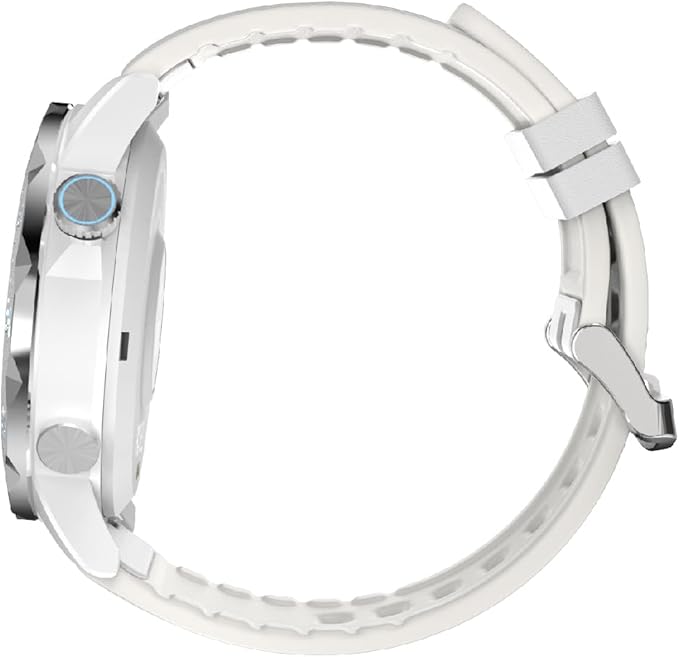 KAVVO Oyster Urban Smart Watch for Men, 46mm Fitness Smartwatch with Blood Oxygen Heart Rate Sleep Monitor, Multiple Sports Modes Tracker for Android iOS Phones (Raw White)