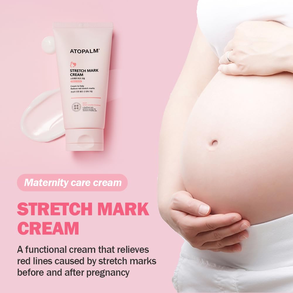 ATOPALM Maternity Care Stretch Mark Cream, 150ml 5 Fl Oz, Canola Oil Postpartum Skin Care| Pregnancy Red Lines Relief | Skin Swelling Elasticity Improvement| Gentle Body Moisturizing | Kbeauty