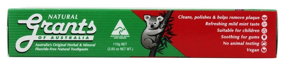 Grants of Australia - Natural Toothpaste Mild Mint with Aloe Vera - 3.85 oz.