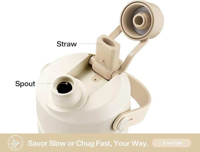 26 oz Insulated Water Bottle with 2-in-1 Straw and Spout Lid, Keep Cold 24H, Leak-Proof, Fits in Car Cup Holder, Stainless Steel Water Bottle for Sports, Travel, Gym and School (Pumpkin Patch)