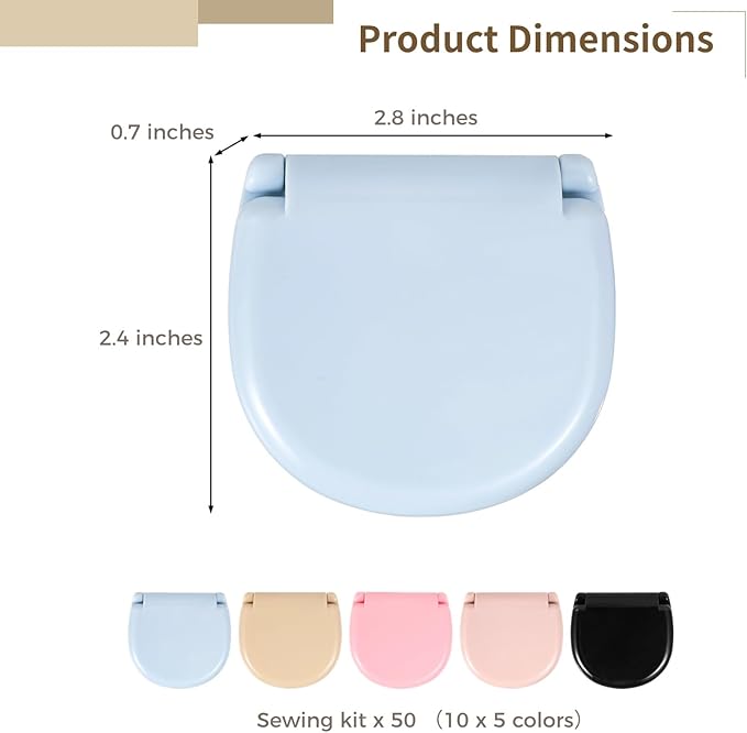 50 PCS Mini Travel Sewing Kits - Basic Portable Emergency Sewing Repair Kit, Including Threads Scissors Hand Sewing Needles for Beginner Traveler Sewing Lovers