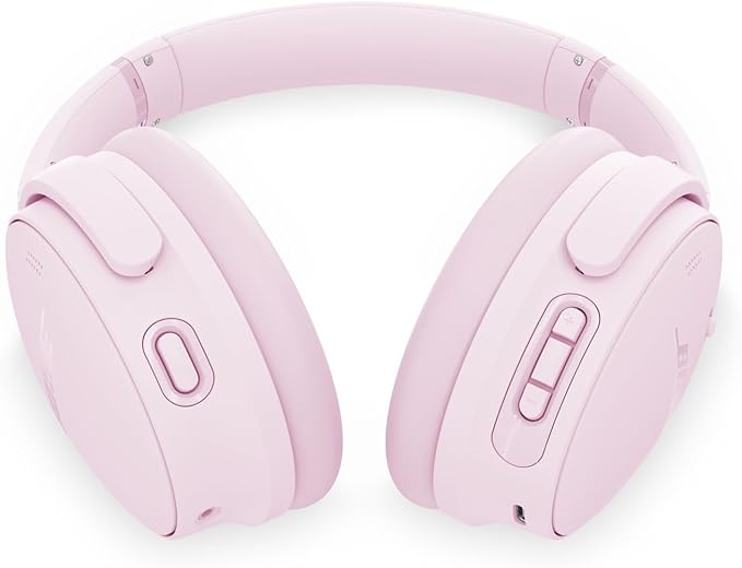 Bose QuietComfort Bluetooth Headphones, Wireless Headphones with Active Over Ear Noise Cancelling and Mic, Deep Bass, Up to 24 Hours of Playtime, Petal Pink - Limited Edition Color
