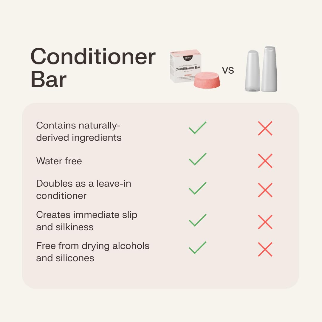 The Earthling Co. Conditioner Bars - Promote Hair Growth, Strengthen & Moisturize - Paraben Free formula with Natural Ingredients for Dry Hair (Sweet Sandalwood, 1.8 oz) (3 Pack)